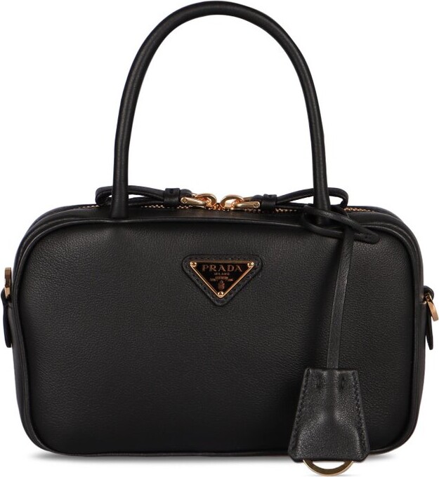 Prada Triangle-Logo Zipped Handbag