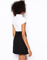 Thumbnail for your product : Motel Lydia Turtleneck Dress In Monochrome