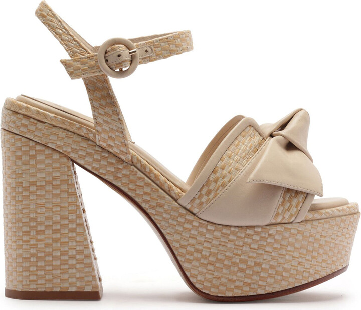 Alexandre Birman Maxi Clarita Radded Raffia Sandals