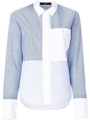 Steffen Schraut patchwork striped shirt