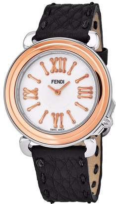 Fendi Women's Selleria 35mm Leather Band Swiss Quartz Watch F8012345H0.SN01