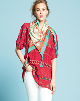 Thumbnail for your product : Johnny Was Collection Colorful Daisy Eyelet Blouse, Fiery Red, Women's