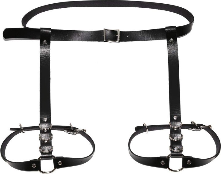 Outman Adjustable Leather Waist Leg Cincher Cage Belt Leg Harness