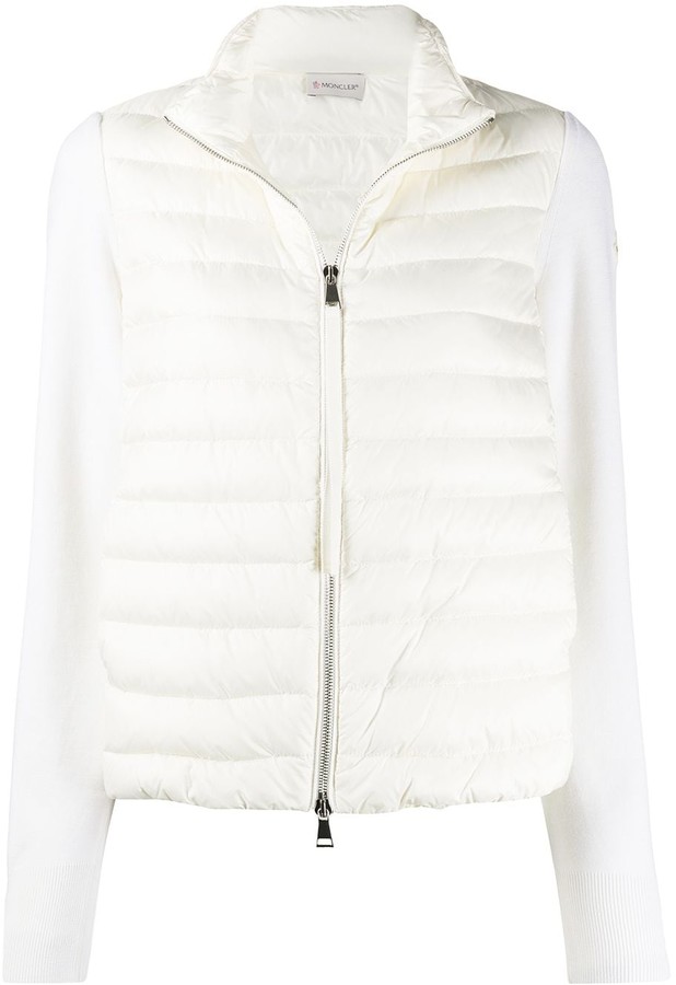 Moncler KnittedSleeve Quilted Down Jacket ShopStyle