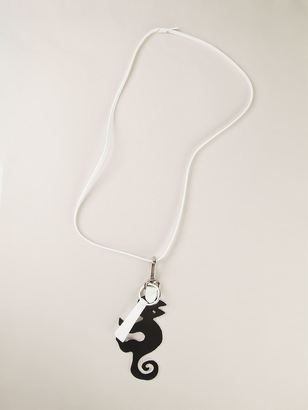 Jil Sander Navy cat pendant necklace