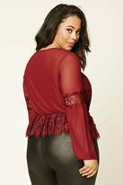 Thumbnail for your product : Forever 21 Plus Size Lace Peplum Top