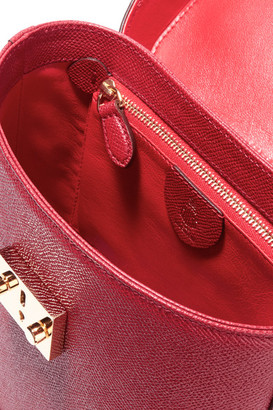 Mark Cross Benchley Textured-leather Shoulder Bag - Crimson