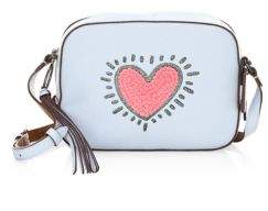 Coach Keith Haring Sequin Heart Leather Camera Bag