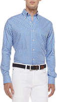 Thumbnail for your product : Peter Millar Gingham Tattersall Sport Shirt, Blue