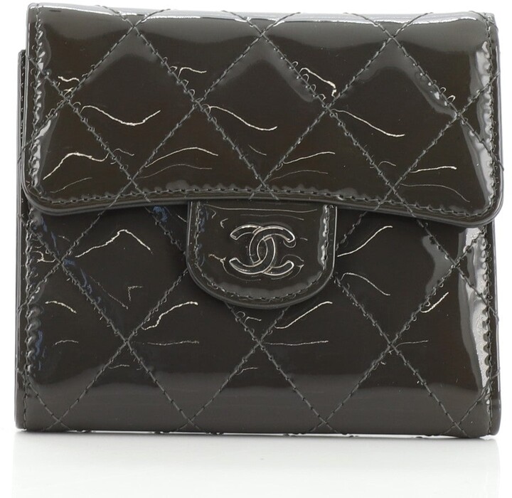 Chanel CC Compact Classic Flap Wallet Quilted Patent - ShopStyle