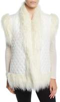 Thumbnail for your product : Norma Kamali Reversible Quilted Shaggy Faux-Fur Vest