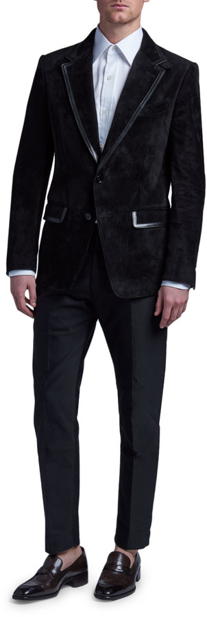 black suede sport coat
