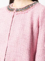 Thumbnail for your product : Blumarine Crystal-Embellished Tweed Jacket