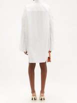 Thumbnail for your product : ATTICO Nadia Asymmetric-hem Cotton Shirt Dress - White