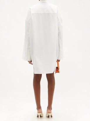 ATTICO Nadia Asymmetric-hem Cotton Shirt Dress - White