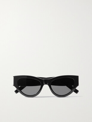 Saint Laurent Eyewear Eyewear Oversized Cat-eye Acetate Sunglasses - Black - One size