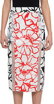 Thumbnail for your product : Nina Ricci Paneled Floral Silk Skirt