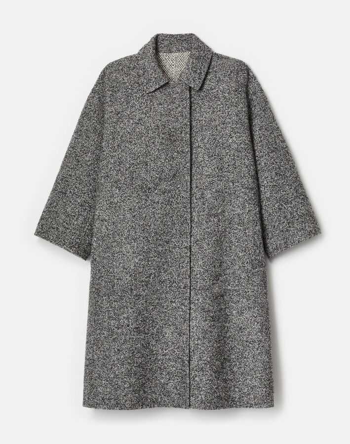 Lafayette 148 New York Alpaca Wool Double Face Reversible Oversized Coat