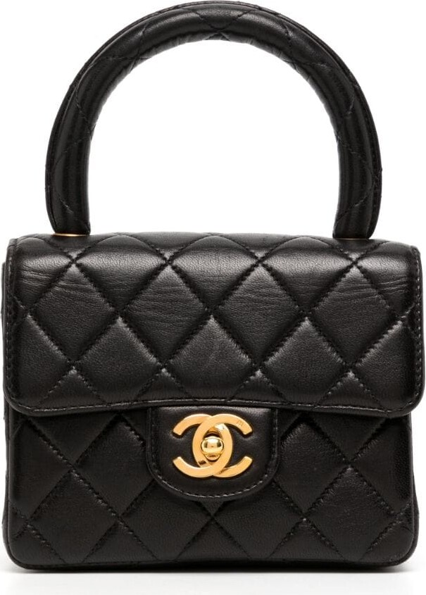 Chanel Pre-owned 1990-2000s Micro Classic Flap Handbag - Black