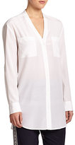 Thumbnail for your product : DKNY Silk V-Neck Blouse