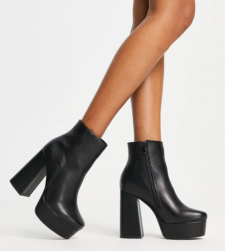 platform boots wide fit