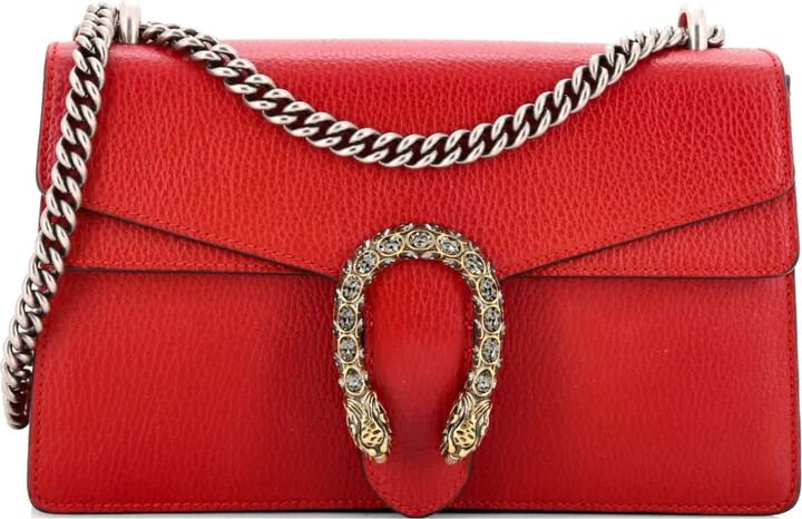 Gucci Pre-Owned Dionysus Top Handle Chain Bag Leather with Crystals Small shoulder bag