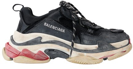 Balenciaga Triple S faded sneakers - ShopStyle