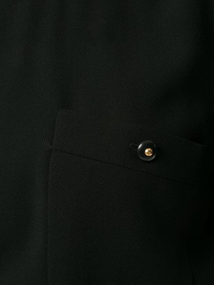 Chanel Pre Owned Long Sleeve Setup Jacket Skirt Black