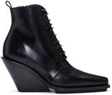 Thumbnail for your product : Ann Demeulemeester Black Lace-Up Wedge Boots