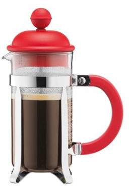 Bodum Caffettiera 3 Cup, 0.35L Coffee Maker Cafetiere, Red