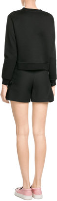 Fendi Wool-Silk Twill Shorts with Bows