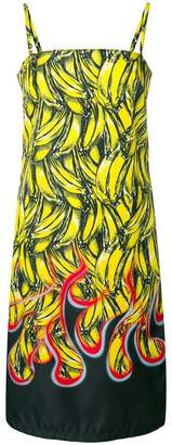 Prada banana print midi dress