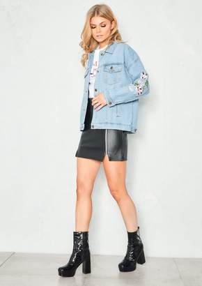Ever New Ever New Hayley Denim Floral Embroidered Jacket