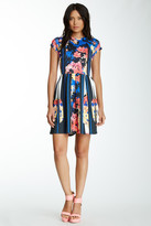 Thumbnail for your product : Romeo & Juliet Couture Floral Stripe Scuba Dress
