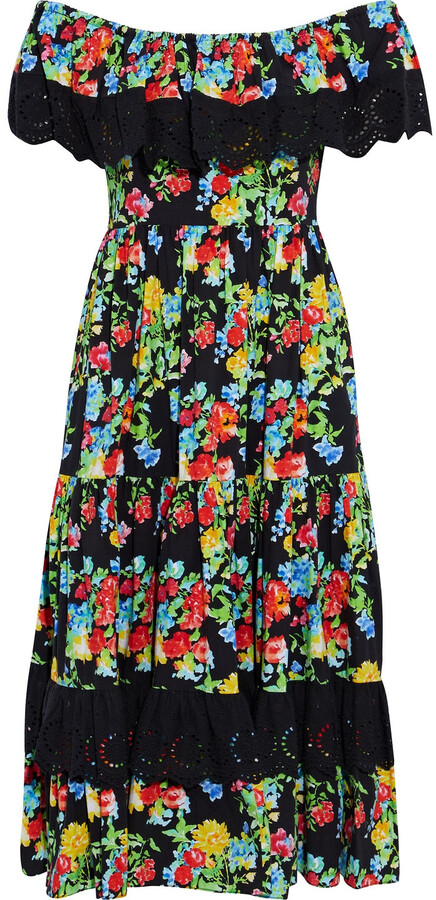 Caroline Constas Kolly Off-the-shoulder Ruffled Floral-print