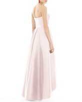 Thumbnail for your product : Alfred Sung Strapless Sweetheart High-Low Sateen Gown