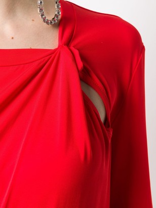 Unravel Project Draped Front Maxi Dress
