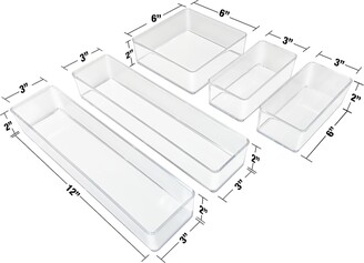 Sorbus Clear Drawer Organizer 5-Piece Set
