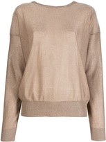 Thumbnail for your product : Liu Jo Open-Back Lurex Jumper
