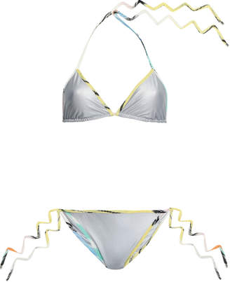 Missoni Mare Crochet-trimmed Metallic Triangle Bikini