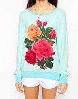 Thumbnail for your product : Wildfox Couture Floral Long Sleeve Jumper