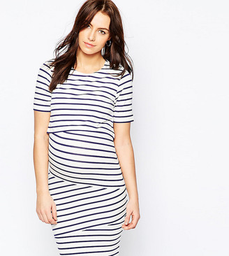 ASOS Maternity - Nursing ASOS Maternity NURSING Double Layer Body-Conscious Dress In Stripe