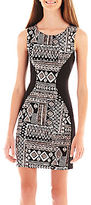 Thumbnail for your product : JCPenney Bailey Girl Bailey Blue Sleeveless Tribal Print Bodycon Dress