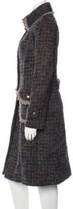 Dolce & Gabbana Crochet Trimmed Bouclé Coat