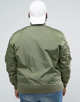 Thumbnail for your product : Alpha Industries Plus Ma1-Tt Bomber Jacket Slim Fit In Green