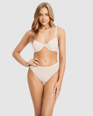 Saturday the Label - Women's White Thongs & G-Strings - Lover Underwire Bra and G-String Set - Size One Size, 2 at The Iconic