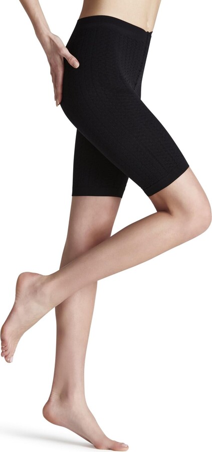 FALKE Women's Cellulite Control 80 DEN W Pa Opaque Against Water Retention 1 Pair Thigh Shapewear, Black 3009, S-M