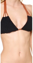 Thumbnail for your product : Tori Praver Swimwear Daisy Reversible Bikini Top