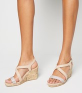 Thumbnail for your product : New Look Wide Fit Suedette Diamante Wedges