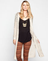 Thumbnail for your product : Full Tilt Open Stitch Womens Maxi Cardigan